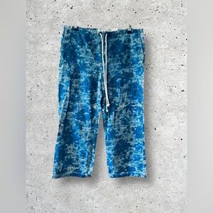 NWT Tommy Hilfiger Jeans Floral Wide Leg Crop Drawstring Denim